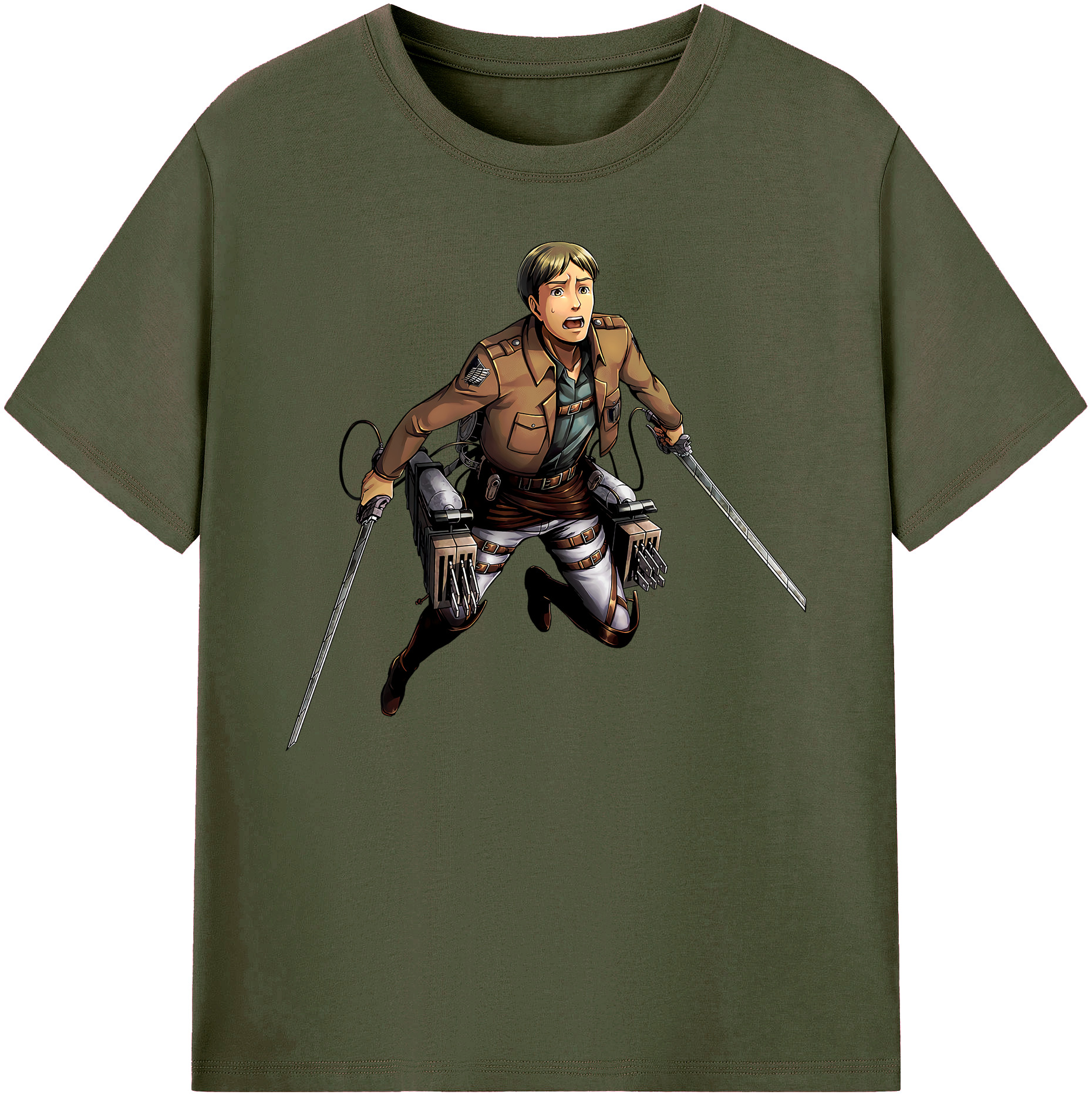 （画像用） 進撃の巨人 Attack on Titan 綿100％ メンズ半袖Tシャツ｜肌触りやわらか＆通気性